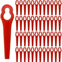 200 Rasenmähermesser aus Kunststoff, rote Trimmermesser, Ersatzmesser, Länge 83 mm