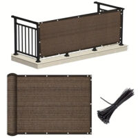 1 m x 4 m Sichtschutz und Schattierungsnetz – Gewebe für Balkone, Pools und Terrassen – UV- und windbeständig – Einfache Montage