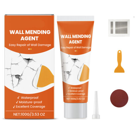 Wandpaste 100g – Wandreparaturspachtel – Effizient füllt Löcher und Risse – Innen- und Außenbereich