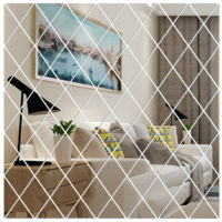 Acryl Spiegel Aufkleber Set 58 Stück – Flexible, selbstklebende Folie, leicht zu reinigen, für glatte Wände, modernes Dekor für Bad & Wohnzimmer