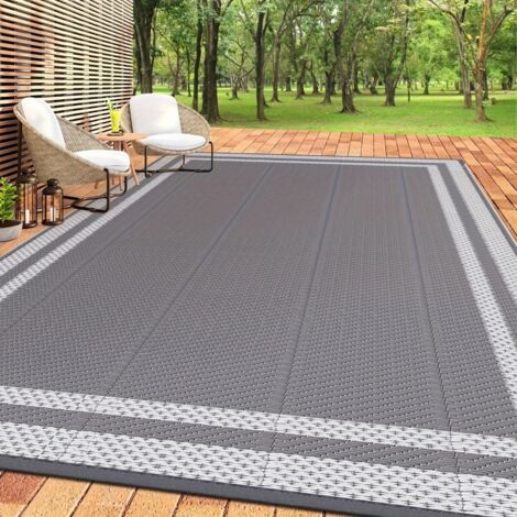 Große Outdoor-Matte, beidseitig wasserdicht, ideal für Wohnmobile, Balkone, Gärten, Strände und Campingplätze, 122 x 183 cm