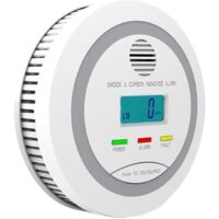 Alarma de humo y monóxido de carbono 2 en 1, detector duradero de alta sensibilidad