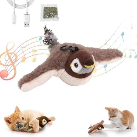 Interaktives Katzenspielzeug mit Vogelbewegung und Katzenminze – Wiederaufladbar über USB (1/5)