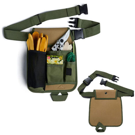 Unisex-Gartenschürze mit Werkzeugtaschen – Multifunktions-Organizer mit verstellbarem Gürtel und mehreren Taschen für Heimwerken, Gartenarbeit, Sanitär und Tischlerei (1/5)