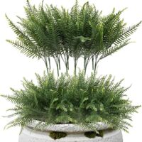 Künstliche Farn Pflanzen 12er Set – UV Beständig Outdoor Garten Balkon Deko