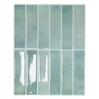 10 Stück wasserdichte Wandfliesenaufkleber, Metro-Stil, grün, für Wanddekoration