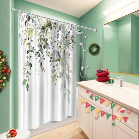 Rideau douche imperméable polyester 180x180 souple et fluide housse de baignoire pour accueillir l’été dans sa maison (1/5)