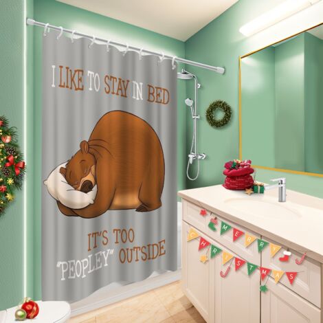 Rideau de douche tissu polyester 180x180 pratique protection douche pour une touche de gaieté et de couleur (1/5)