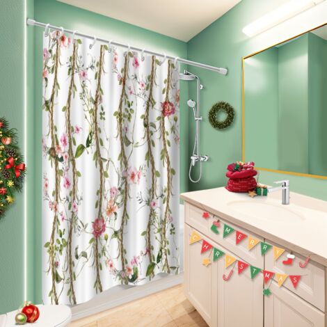 Voile de douche polyester 180x180 Étanche bâche polyester douche pour logement étudiant (1/5)
