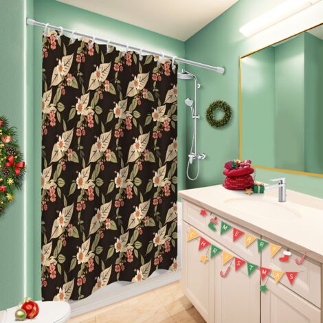 Rideau douche imperméable polyester 180x180 imprimé bâche de douche pour un relooking rapide de sa salle de bain (1/5)