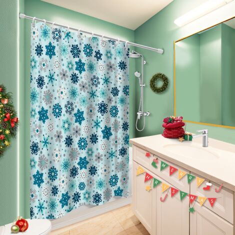 Voile de douche fluide en polyester 180x180 souple et fluide cache baignoire pour une petite salle de bain (1/5)