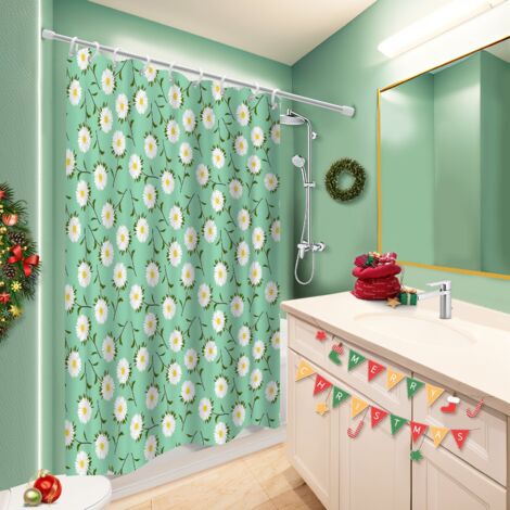 Voile de douche polyester 180x180 souple et fluide polyester pour salle de bain pour cabine de douche (1/5)
