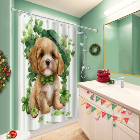 Voile de douche fluide en polyester 180x180 poids aux ourlets bâche de douche pour se sentir en vacances chez soi (1/5)