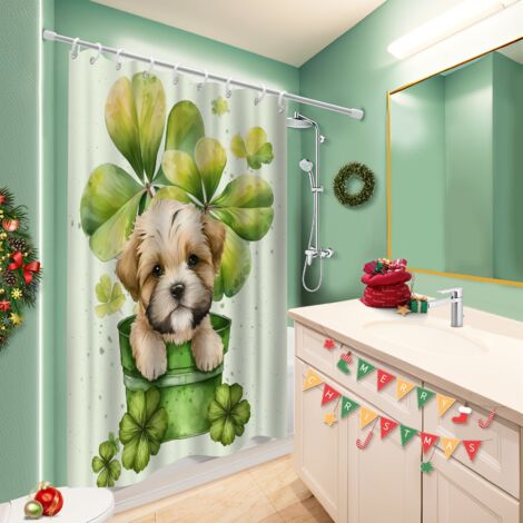 Kit rideau de douche en polyester 180x180 Épais voile de douche pour préparer la maison avant l’arrivée d’invités (1/5)