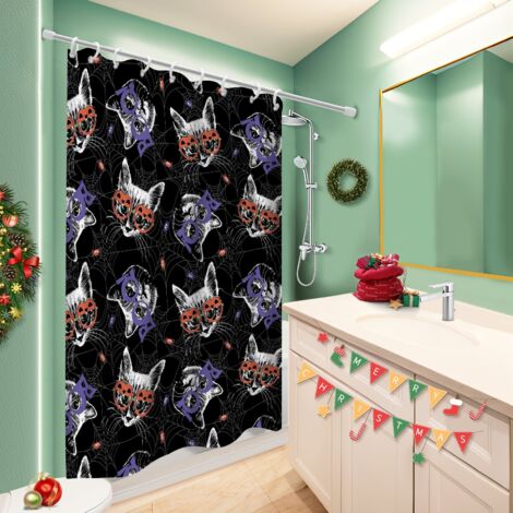 Rideau de douche en polyester 180x180 imperméable polyester pour salle de bain pour rafraîchir sa salle de bain (1/5)