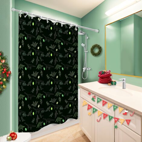 Rideau de bain en polyester 180x180 esthétique séparation douche pour une ambiance tropicale et dépaysante (1/5)