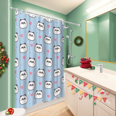 Voile de douche fluide en polyester 180x180 robuste cache baignoire pour optimiser un petit espace (1/5)