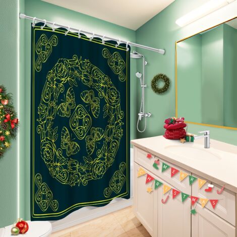 Rideau de bain en polyester 180x180 décoratif voile de douche pour adapté aux animaux domestiques (1/5)