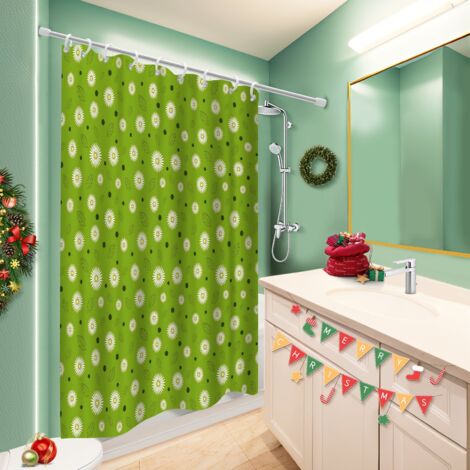 Rideau de douche imperméable en polyester 180x180 robuste rideau étanche pour maison secondaire (1/5)