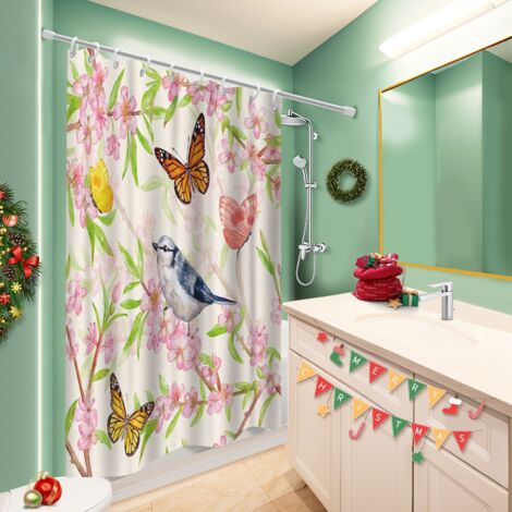 Rideau de bain imprimé polyester 180x180 original housse de baignoire pour une colocation (1/5)