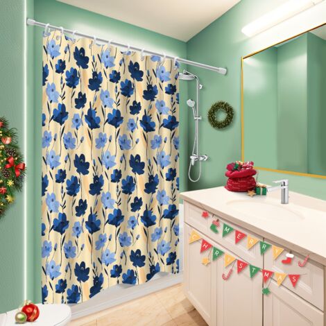 Rideau de bain imprimé polyester 180x180 souple polyester pour salle de bain pour cabine de douche (1/5)