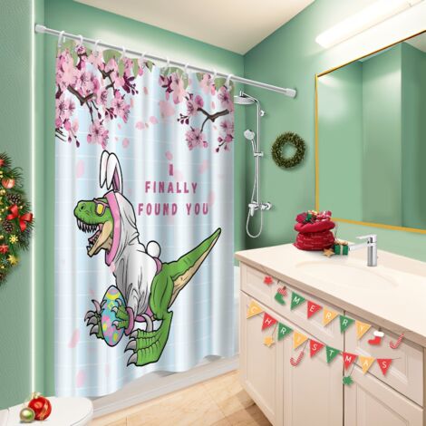 Rideau de bain imprimé polyester 180x180 pratique rideau séchage rapide pour les amateurs de déco (1/5)