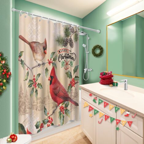 Rideau de douche en polyester 180x180 résistant rideau séchage rapide pour rafraîchir sa salle de bain (1/5)