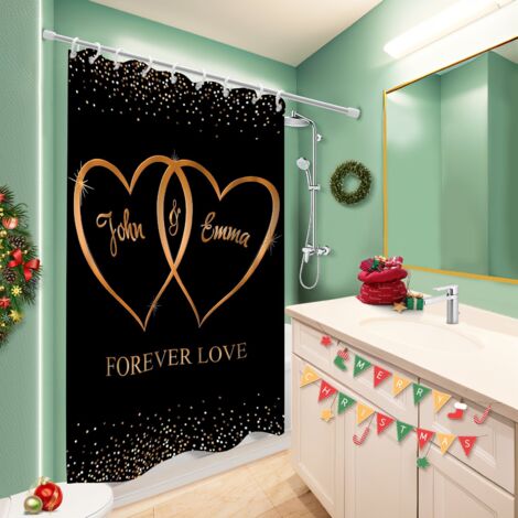 Rideau de douche en polyester 180x180 déco d‘intérieur bâche polyester douche pour personne allergique (1/5)