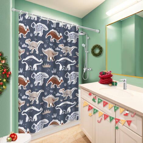 Rideau de bain imprimé polyester 180x180 Étanche rideau étanche pour une ambiance tropicale et dépaysante (1/5)