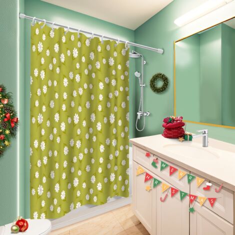 Voile de douche fluide en polyester 180x180 Élégant bâche polyester douche pour campin (1/5)