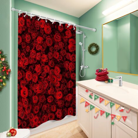 Rideau de douche en polyester 180x180 poids lesté housse de baignoire pour une déco unique (1/5)