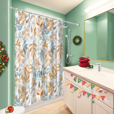 Rideau polyester pour douche 180x180 robuste protection douche pour les fêtes de fin d’année (1/5)