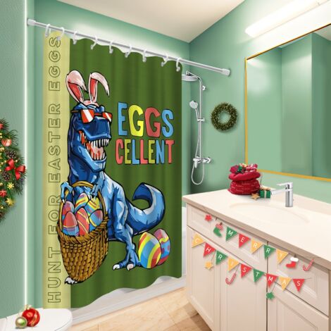Rideau de douche en polyester 180x180 avec 12 œillets rideau étanche pour maison de vacances au bord de la mer (1/5)