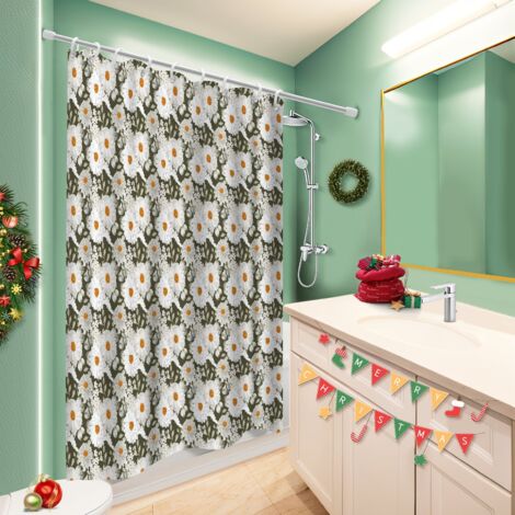 Rideau de bain imprimé polyester 180x180 Épais rideau séchage rapide pour une touche de gaieté et de couleur (1/5)