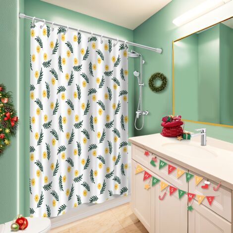 Rideau de douche imperméable en polyester 180x180 montage sans perçage bâche de douche pour une déco moderne (1/5)