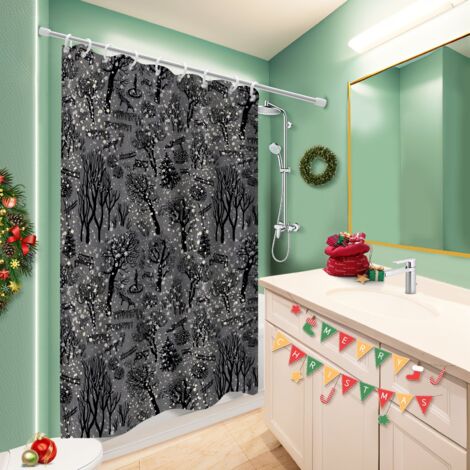 Rideau de douche imperméable en polyester 180x180 imperméable housse de baignoire pour les amateurs de déco (1/5)