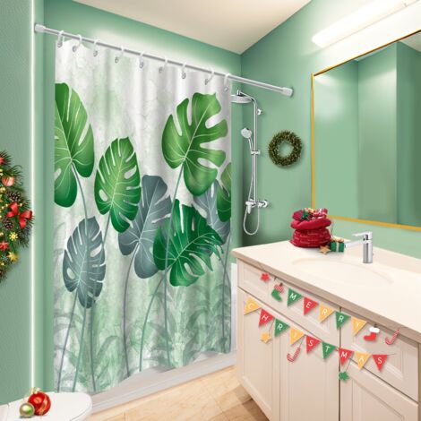 Rideau de bain en polyester 180x180 Épais rideau séchage rapide pour maison secondaire (1/5)