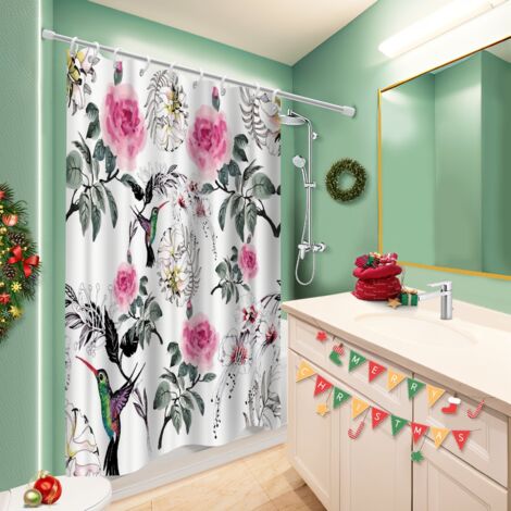 Rideau de bain imprimé polyester 180x180 imprimé bâche de douche pour maison de vacances au bord de la mer (1/5)