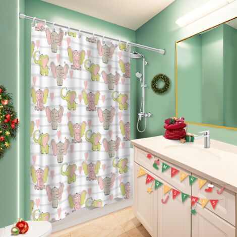 Rideau de douche imperméable en polyester 180x180 fluide séparation douche pour salle de bain (1/5)