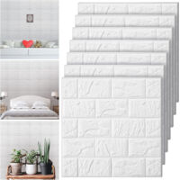 Pannelli Murali 3D Autoadesivi Effetto Mattone (10 Pezzi) – Pannelli Impermeabili in Schiuma di Polietilene, Copertura 1,35 m², per Decorazione d'Interni