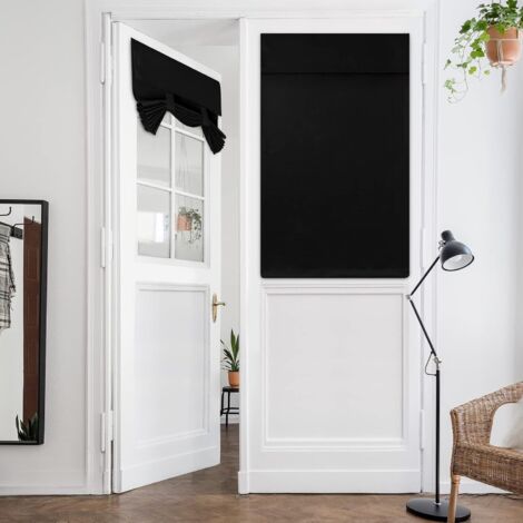 2 Cortinas Opacas para Puerta de Vidrio 102 × 66 cm – Estor de privacidad termoaislante para ventana de puerta, dormitorio o hogar
