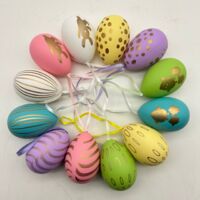12 Huevos de Pascua Colgantes – Decoración Colorida Jardín & Árbol
