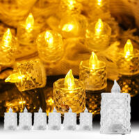 Set da 5 Candele LED, Candele Decorative Senza Fiamma con Luce Calda, Grandi Dimensioni a Batteria, Perfette per Matrimoni, Compleanni, Feste, Casa e Natale