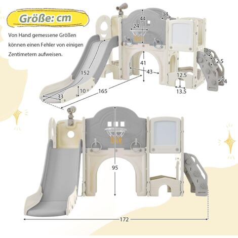Toboggan 10 En 1 Pour Enfants - Jeu D'escalade Multifonctionnel
