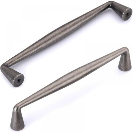 Poignées d'armoires de cuisine de 96 mm, lot de 6 poignées d'armoires de cuisine en argent antique, poignées de meubles vintage (1/5)