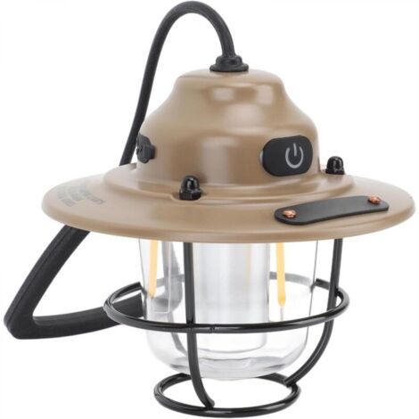 Lampe de camping à LED à LED rétro en forme d'ananas extérieure, lumière nocturne continue, étanche, fer rechargeable, ABS (kaki) (1/5)