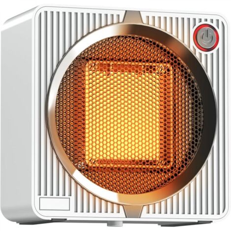 Petit radiateur d'appoint, mini radiateur de bureau à économie d'énergie en céramique PTC, protection contre la surchauffe et le basculement (1/5)