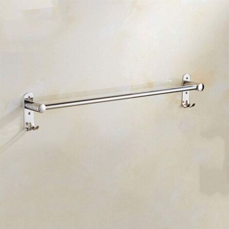 Porte-serviettes, barre porte-serviettes simple et acier inoxydable 304, double porte-serviettes durable et antirouille - Diamètre 60 cm (24 pouces) (1/4)