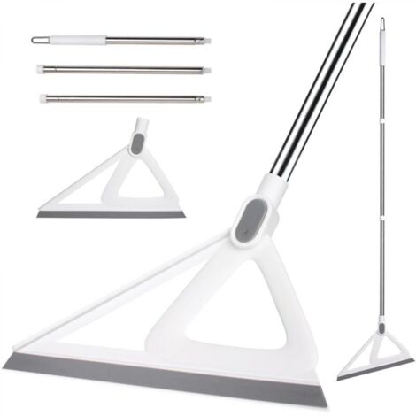 Balai multifonction en silicone, balai raclette pour balayer l'eau et les poils d'animaux, balai magique en caoutchouc (blanc) (1/5)