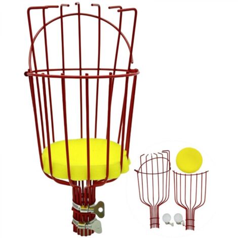 Tête de cueilleur de fruits, rouge, 13,213,233cm, 1 pièce, outil de cueillette de fruits aérien, cueilleur d'arbres fruitiers. (1/5)